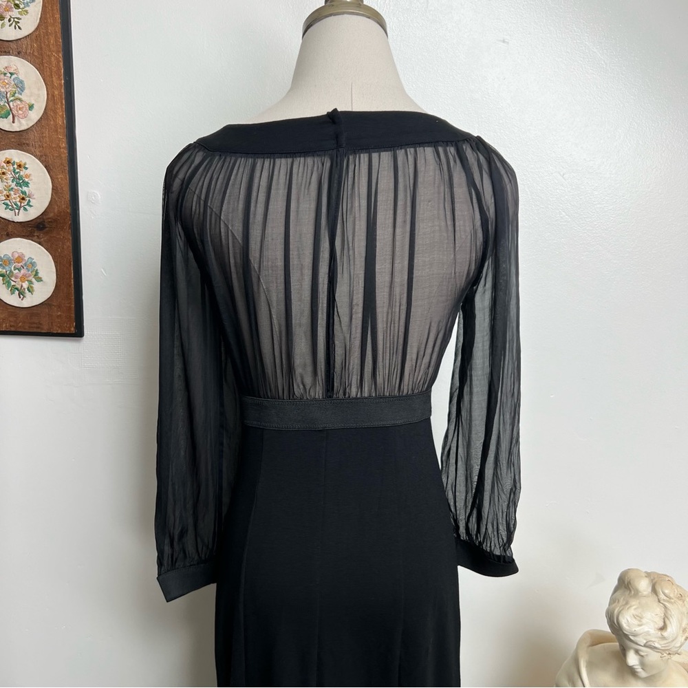 Alberta Ferretti Designer Black Bodycon Pencil Cocktail Holiday Party Dress 4 - Picture 5 of 11